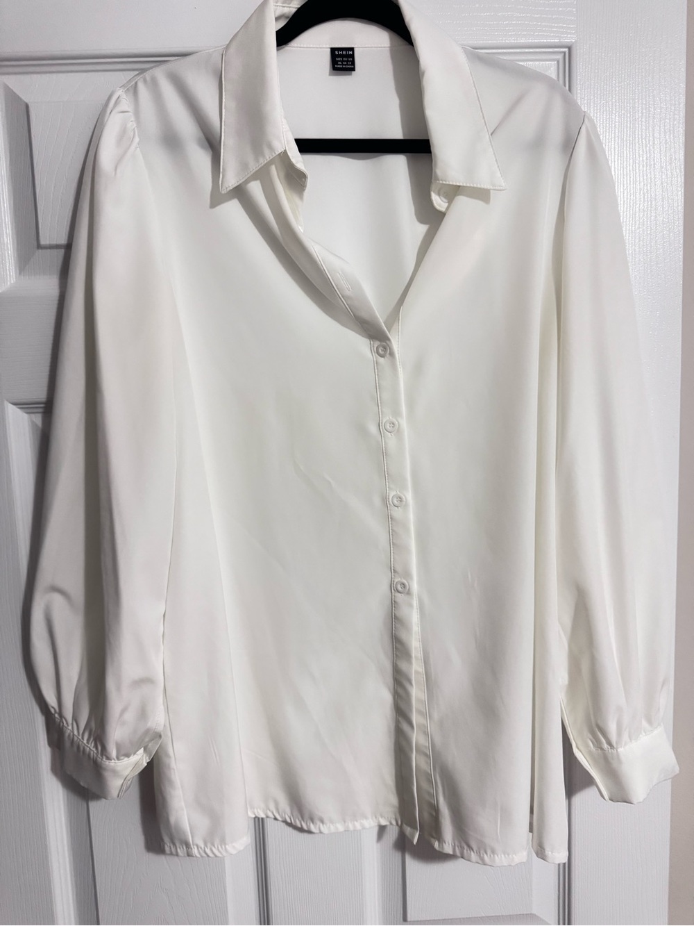Classic White Button-Front Blouse